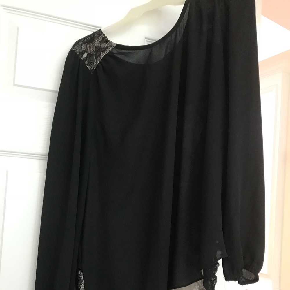 Black lace blouse